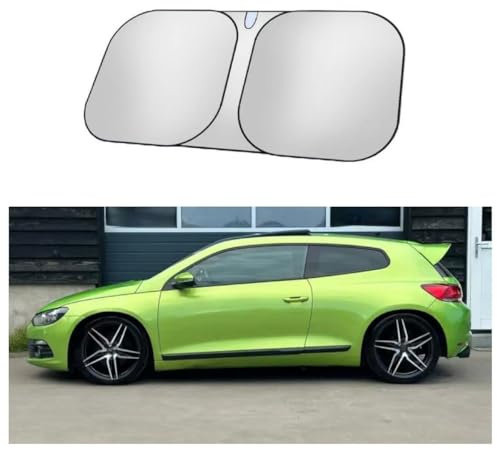 DDHHBH Parasol Coche Delantero para Volkswagen Scirocco,Parasol para Coche Interior Plegable Parabrisas Ventanas Sunguard Bebe Paraguas Persiana con Anti UV Rayos Accesorios Coche