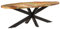 vidaXL Esstisch Industriestil Oval Küchentisch Esszimmertisch Speisetisch Tisch Holztisch Esszimmer Küche 240x100x75cm Altholz Massiv Stahl