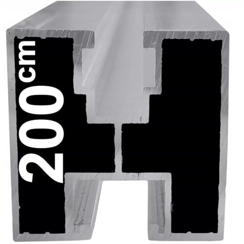NIBLO Solar Schiene (200cm ; 40x40cm, Typ S) Solarprofil Montagesystem Aluminiumprofil PV Anlage Nut 8 10 40, 0% §12Abs.3UStG Solarmodule Solarpanel Befestigungssystem Dachmontage Modulträger