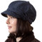 Hatman of Ireland Newsboy Mütze für Damen Made in Ireland 8 Panel Wollmütze Navy, Blau, Einheitsgröße