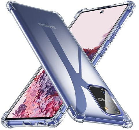 Losvick Samsung S10 Lite/A91 Hülle, Transparent Hülle für Samsung Galaxy S10 Lite Anti-Shock [Bumper mit verstärkten Ecken] Schutzhülle Weiche Silikon Cover Anti-Vergilbung - Transparent