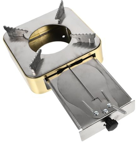 Réchaud à Poêle à Fondue Mini-bougie Réchaud De Camping Mini-théière Chauffage Extérieur Radiateur De Bureau Poêle Pliant Chauffe-plats Mini Poêle Acier Inoxydable Golden VANZACK