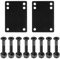 PATIKIL Set de Vis et Pads de Rehausse pour Skateboard, 2 Paquets de Pads de Rehausse en Caoutchouc de 3 mm avec 8 Vis de Montage et Écrous, Kit de Réparation pour Cruiser, Noir