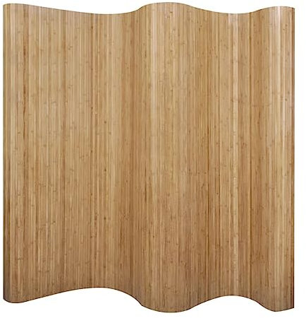 Myheimly Raumteiler Paravent Trennwand Spanische Wand Vlies-Rückseite Sichtschutz Bambusmatte Flexibel Stellwand Bambus Natur 250x165 cm