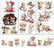 OLYCRAFT 3 Stück/Set Maus Transferaufkleber Zum Aufreiben Für Möbel Und Kunsthandwerk 15x30cm Dessert Teekanne Möbelaufkleber Küchenmaus Transferaufkleber Abziehbilder Zum Aufreiben