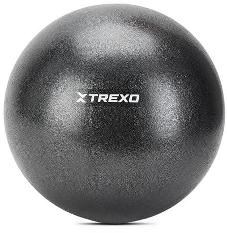 TREXO Mini Gymnastikball in Schwarz mit einem Durchmesser von 20 cm Hergestellt aus PVC Langlebiger und verschleißfester Übungsball Leicht und einfach zu tragen Perfekt für Fitness