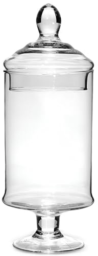 COSE DA CASA Potiche in vetro con coperchio H34xD13 cm Patisserie mini alzata porta dolci biscotti caramelle barattolo pasabashe arredo bar ristorante banco