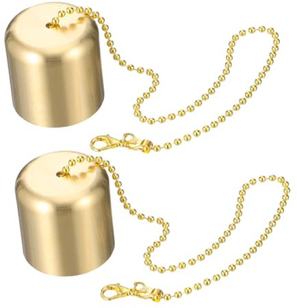 ULTECHNOVO 2Pcs Brass Candle Snuffer Set, Metal Extinguisher with Chain