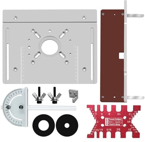 Table Saw, Professional Aluminum Alloy Woodworking Flip Board, Set of 4 for Wooden Benches Workstations and DIY Jigs