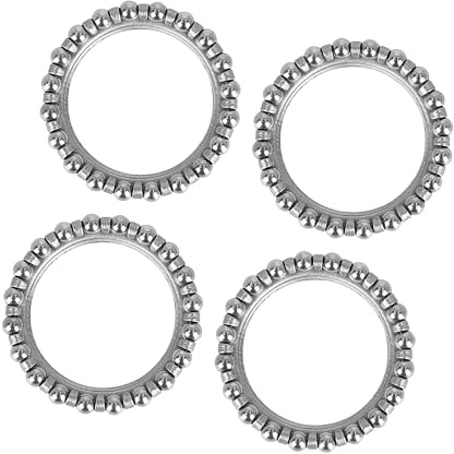 Gyrodymix Fahrrad Kugellagerkäfige 4 Stück Stahl Für Fahrrad Steuersatz | Silber AD 37mm, ID 27.5mm, 20 Kugeln, Langlebig, Für Rennrad Oder Mountainbike