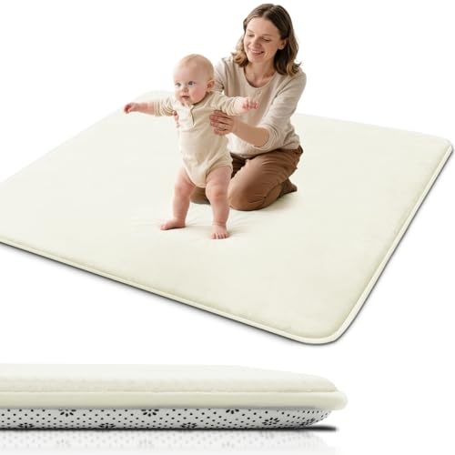 Dicke Krabbelmatte Baby 150×200×3cm,Rutschfester Unterseite Spielmatte Baby