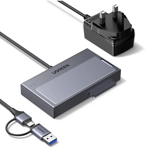 UGREEN 2-in-1 M.2 NVMe & SATA Hard Drive Adapter, Clone Docking station | 10Gbps Hard Drive Enclosure with Magnetic Cover, USB-C & A, for 2230/2242/2260/2280 NVMe SSD and SATA SSD/HDD, Windows/macOS