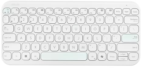 ASUS Marshmallow Keyboard KW100・75%・Kabellos・Bluetooth・Scherenschalter・QWERTZ・Weiß (90XB0880-BKB4H0)