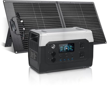 CTOLITY XP1000 Générateur Solaire Portable avec 100W Panneau Solaire, 1028Wh/1000W LiFePO4 Batterie (Max 1800W), Charge Rapide USB-C & UPS pour Camping-cars, Plein Air, Maison, Bureau, Caravanes