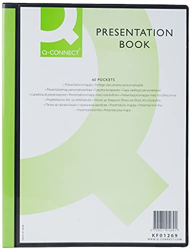 Q-Connect KF01269 Sichthüllenmappe Panorama - 60 Hüllen, schwarz, 1