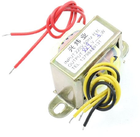 sourcing map 220V 50Hz Entrada a 9V 3W Salida Transformador de potencia de doble fase con núcleo EI