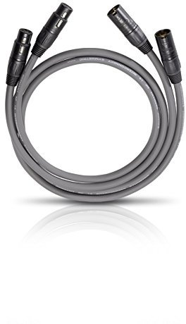 Oehlbach NF 14 Master X - hochwertiges NF-Audiokabel mit XLR-Stecker, symmetrisch aufgebaut, SPOFC (versilbert) - 2 x 1,25m anthrazit