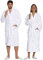 ZOLLNER Bademantel lang - hautfreundlich und super saugstark - für Damen und Herren - Baumwolle - Größe L - weiß - waschbar bis 95°C - Hotelqualität - Oeko Tex® zertifiziert
