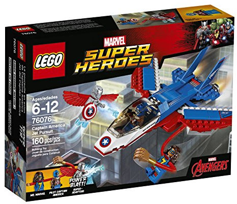 LEGO Super Heroes Captain America Jet Pursuit 76076 Building Kit (160 Pieces)