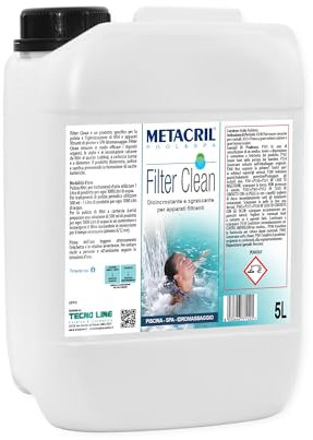 Filter Clean 5 Lt. + Doseur Gradué – Désincrustant, sanificante et dégraissant organique non schiumogeno- regenerant pour filtres de piscine et installations Jacuzzi. Conf. 5 lt. expédition immédiate