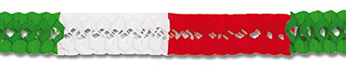 PARTY DISCOUNT ® Girlande Italien rot-weiß-grün, 4 m