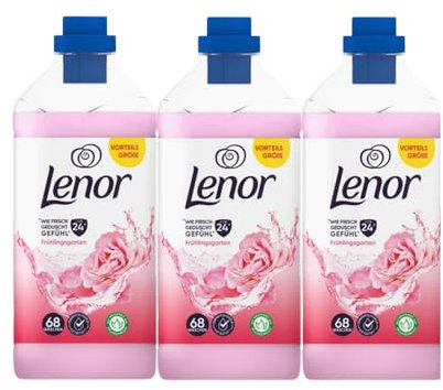 4tlg. STUDIO.MUNET Set kompatibel mit 3x1239ml Lenor Weichspüler Frühlingsgarten 177 WL + Mini-Bag von STUDIO.MUNET