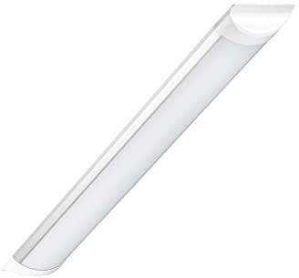 Popp® Pack x2 Pantalla LED 36W Luz blanca fria 6000K 2880 Lm batten light regleta libre halógeno tubo led integrado 36W 120cm, apto para supermercado, taller, hogar y hospital (36W 6000K, 120cm)