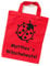 Baumwollbeutel mit Name, Wäschebeutel Kindergarten, Kita, Tasche, Kindergartentasche, Jungs Mädchen (Rot)