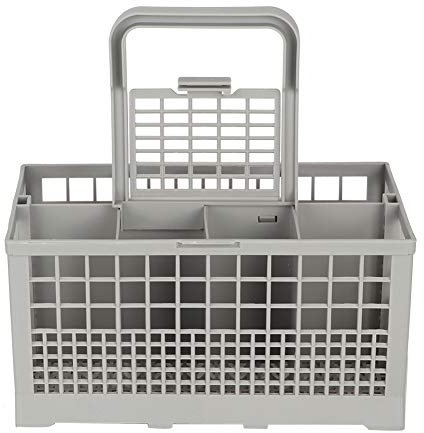 Qiter Universal Cutlery Basket Replacement Box Adapted Dishwasher Storage Box Universal Dishwasher Cutlery Basket Cage for Multipurpose Dishwashers (Grey)