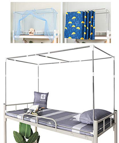 HOXMOMA Soporte Universal para mosquitera para Dormitorio de Estudiantes & Hogar, Soporte de mosquitera retráctil Acero Inoxidable, Marco de Soporte del Dosel de la Cama Ajustable