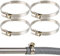 Schlauchschellen mit Schneckenantrieb, 4 Stück, Spannbereich Ø 50-70 mm, für 2 1/2 Schläuche, W2 Edelstahl, Kreuzschlitz SW7, 9 mm Bandbreite, Fixierung von Waschmaschine, Spülmaschine Anschluss