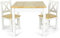 Leomark Weiß Holz Kindertisch und 2 Stühle - Pola - Kiefer Tisch Kinderstuhl für Kinder, Kindersitzgruppe, Sitzgruppe Dim: 70/60/53 (H) cm