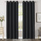 CUCRAF Blackout Curtains for Bedroom and Living Room - 2 Panels, Black, 90 Inch Drop, Thermal, Eyelet, Soundproof Room Dividers, W46 x L90