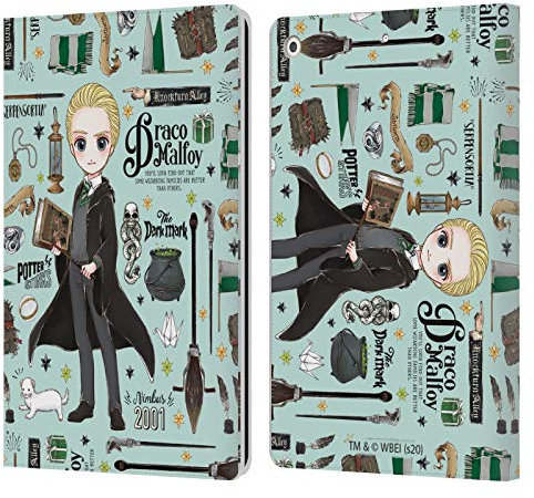 Head Case Designs Licenciado Oficialmente Harry Potter Patrón Draco Reliquias de la Muerte XXXVII Carcasa de Cuero Tipo Libro Compatible con Apple iPad 10.2 2019/2020/2021
