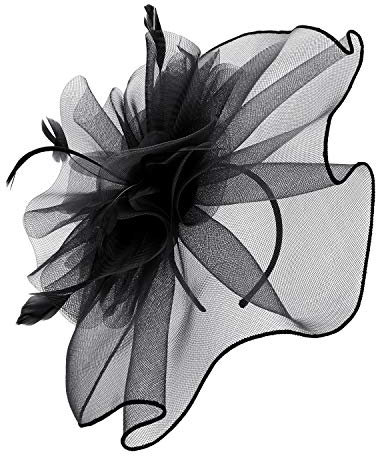 Fascinator Hut Damen Haarsband Blume Haarschmuck Vintage Kopfschmuck Hochzeit Damenhut Elegant Haarreif Karneval Bankett Hut Party Headwear Partyhut
