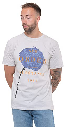 New Order T Shirt Spring Substance Band Logo Official Mens Natural XXL