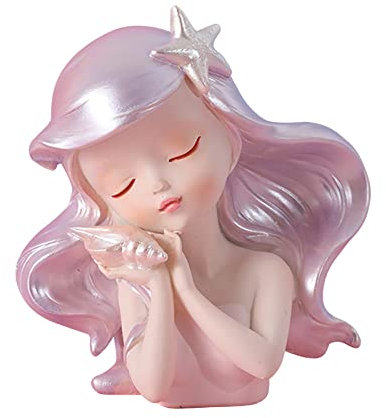 Crafts Prinzessin Geschenk Kunstharz Statue Dekorative High Home Mädchen Engel Skulptur Statuette Badezimmer 3,54 Raumdekoration Mediterrane Regaldekoration Schreibtisch Container (f, One Size)