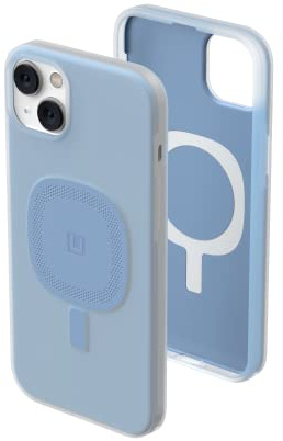 U by UAG [U] Lucent 2.0 Case kompatibel mit Apple iPhone 14 Plus Hülle [Halb-transparentes Case, 4,8m Fallschutz, Magnetring, Ultra Slim Bumper] - Cerulean (transparent)