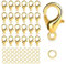 Kettenverschluss, 100 Stück Armband Verschluss mit 200 Biegeringe, Ketten Verschlüsse, Schmuckverschluss, Karabinerverschluss, Verschlüsse für Schmuckherstellung (Gold)