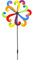 HQ Design Windspiration - Windmill, UV-beständige und wetterfeste Windspiel Deko für Garten, Terrasse und Balkon, Windrad inkl. Standstab (Rainbow Blade)