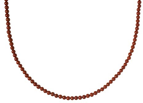 Jaspis Kette rot - Edelstein Kette - Steinkette - Kugelkette 4mm - Edelstein wählbar (Jaspis rot)