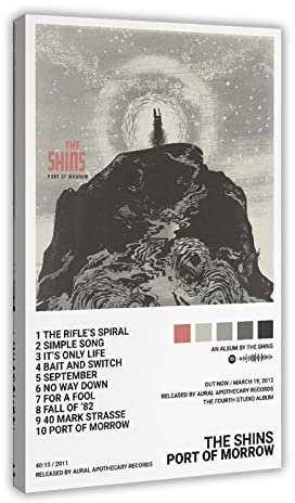 ARZARF Poster The Shins Port of Morrow sur toile pour décoration de chambre à coucher, paysage sportif, décoration de bureau, style cadeau, 40 x 60 cm
