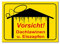 Vorsicht Dachlawinen + Eiszapfen-Schild-Aluminium Dibond 30x20 oder 42 x 30 cm-Warnschild-Parken-Hinweisschild (1283-42 x 30 cm mit 4 Löcher)