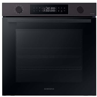 Samsung NV7B44503DB/U1 Einbaubackofen,76 ℓ, Dual Cook Flex, Pyrolytische Selbstreinigung, SmartThings Cooking, XXL-Garraum, Black Stainless Steel