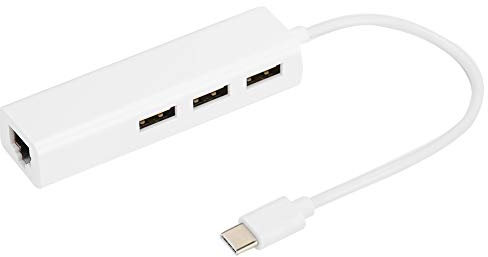 Docking Station USB C To HDMI Adapter, USB C Hub with 3 Ports USB2.0 Interface and 1 RJ Lan Port, Universal Laptop Docking Station for Win98se Winxp Win7 Win8