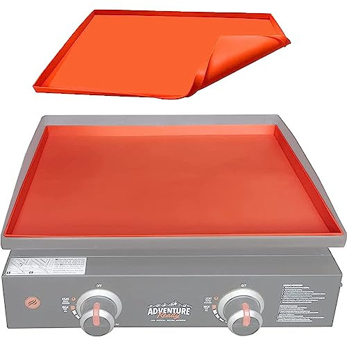 NMM Griddle Silikon-Schutzmatte für Blackstone, 22 Zoll Heavy Duty Griddle Top Matte für Blackstone 55.8 cm Flat Top Gas Grill Griddle (Orange)