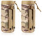 PEUTIER 2 Stück Molle Wasserflaschenhalter, 1000D-Nylon Sport Molle Flaschentasche Tragetasche mit Kordelzug Oben, Netzboden Praktischer Molle Getränkehalter für Outdoor Camping (Camo-Farbe)