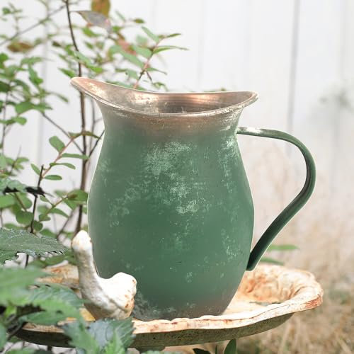 All Chic Milchkännchen Vase Vintage Metall Blumenvase Rustikale Vase, HA1283