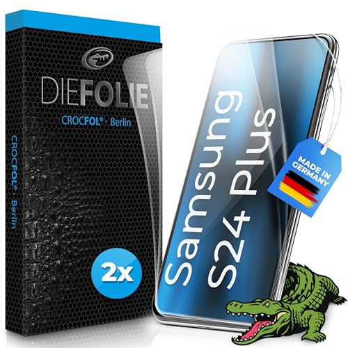Crocfol für Samsung Galaxy S24 Plus - Schutzfolie vom Testsieger [2 St.] - selbstheilende Premium 5D Langzeit-Premiumschutzfolie (Case-Friendly mit Veredelung)
