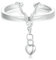 VELESAY Herz Ring Silber 925 für Damen - Verstellbarer Zirkonia Ring mit Schmetterling Anhänge - Eheringe & Verlobungsring Schmuck Geschenk